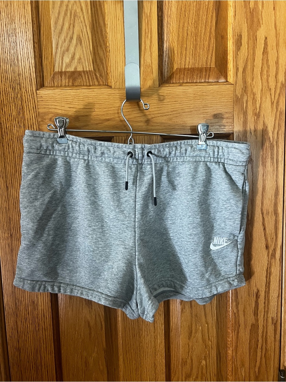 Nike Women's Heather Gray Fleece Athletic Shorts